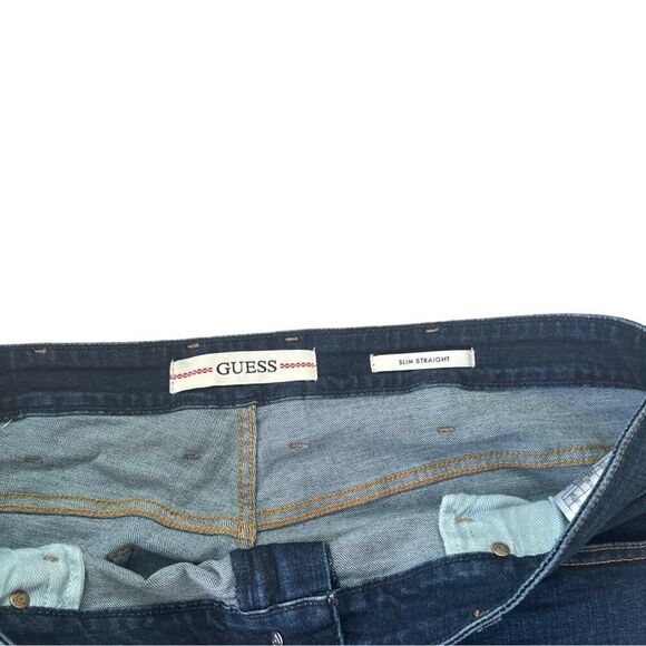 Guess Dark Blue Slim Straight Size 40/30 - Picture 5 of 10
